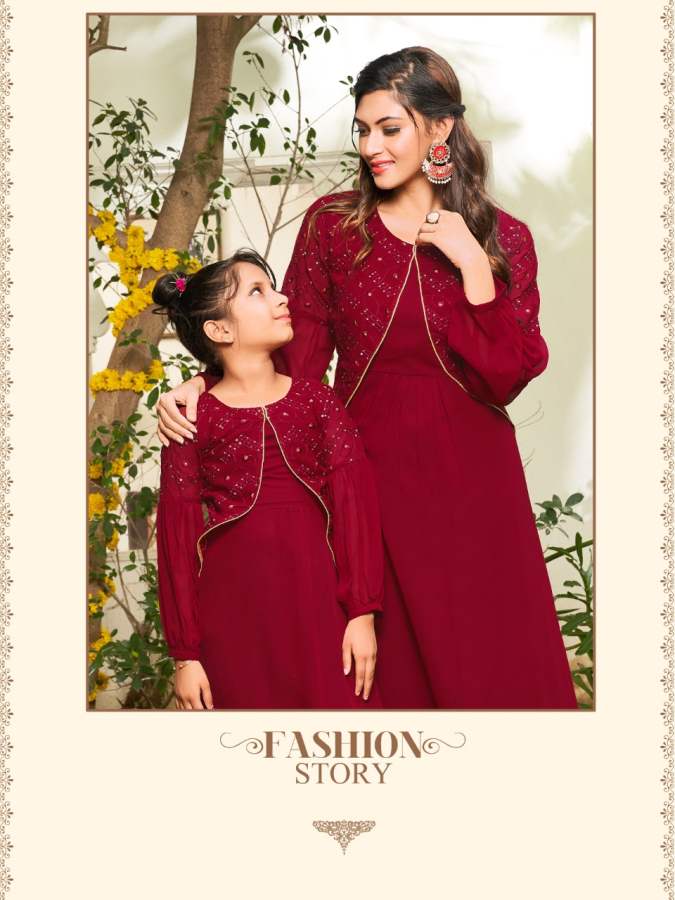 Me And Mom 4 Designer Festive Wear Georgette Heavy Mother Daughter Collection